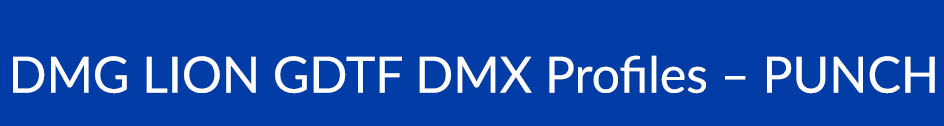 DMG LION GDTF DMX Profiles – Punch